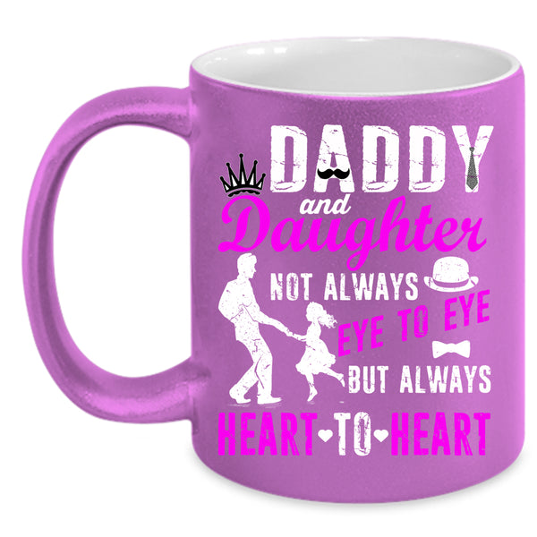 Daddy And Daughter Coffee Mug, Heart To Heart Coffee Cup