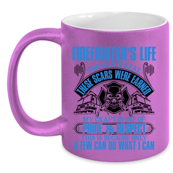 Awesome Gift For Firefighter Coffee Mug, Firefighter's Life Accent Mug