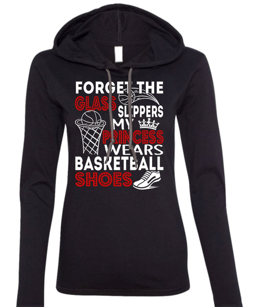 Wears Basketball Shoes T Shirt, Being A Basketball Coach T Shirt (Anvil Ladies Ringspun Hooded)