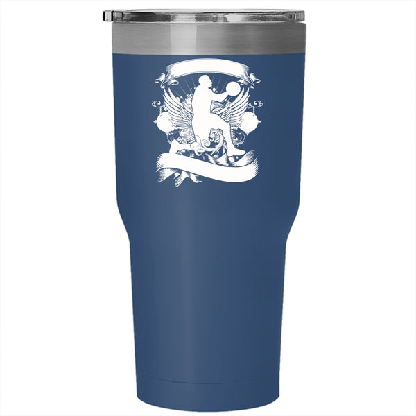 Basketball Is In My Blood Tumbler 30 oz Stainless Steel, Cute Gift For Basketball Player Travel Mug