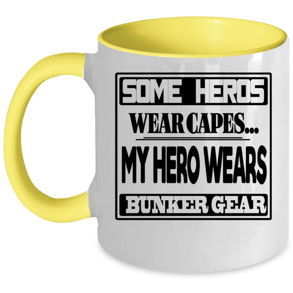 Awesome Firefighters Coffee Mug, Bunker Gear Accent Mug