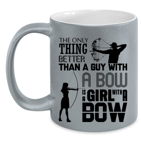 A Girl With A Bow Coffee Mug, Guy With A Bow Accent Mug