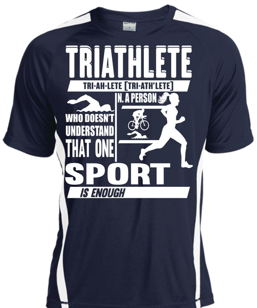 Triathlete T Shirt, Sport Is Enough T Shirt, Cool Shirt