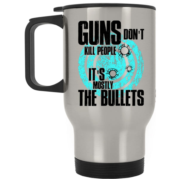 Funny Gift For Gun Owner Travel Mug, Cool Gunaholic Mug