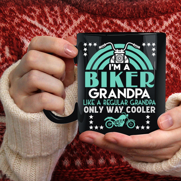 I'm A Biker Grandpa Coffee Mug, Cool Grandpa Coffee Cup