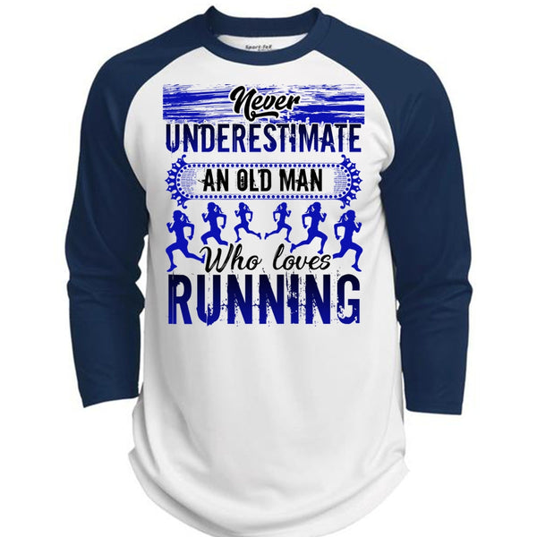 Old Man Who Loves Running T Shirt, I Love Running T Shirt, Awesome T-Shirts  (Polyester Game Baseball Jersey)