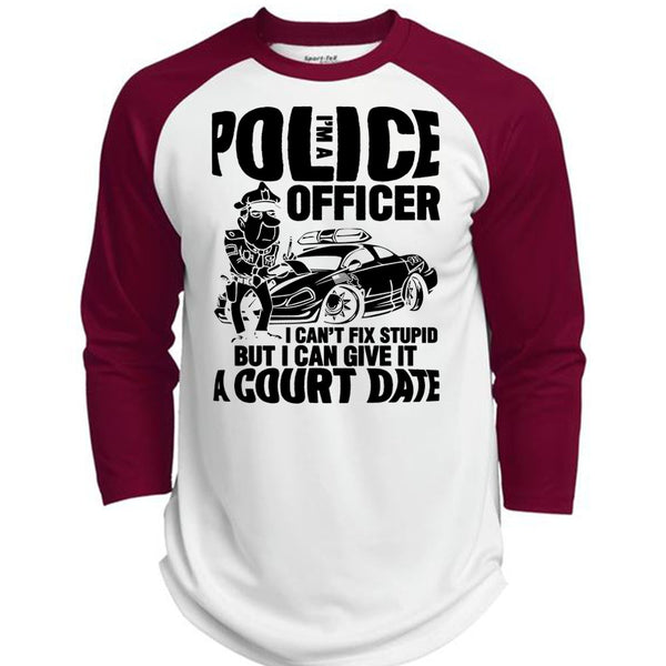 I'm A Police Officer T Shirt, I Love Police T Shirt, Awesome T-Shirts  (Polyester Game Baseball Jersey)