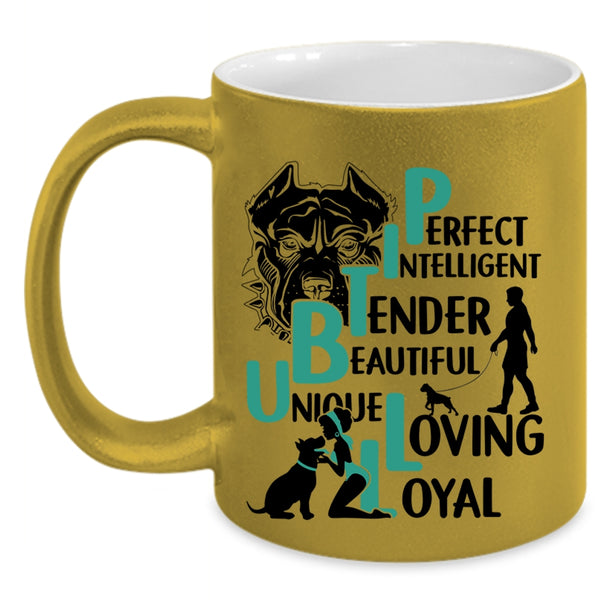 Lovely Pitbull Lovers Coffee Mug, Pitbull Accent Mug