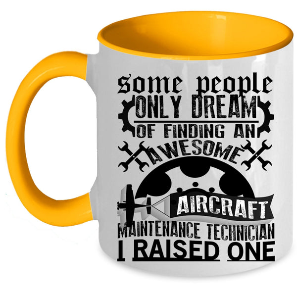 Cool Job Title Coffee Mug, Aircraft Maintenance Technician Accent Mug