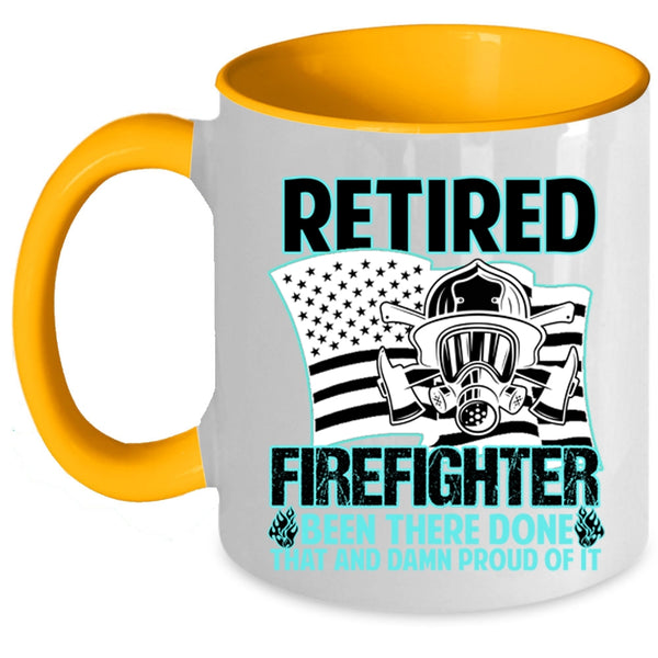 Cool Gift For Grandpas Coffee Mug, Retired Firefighter Accent Mug