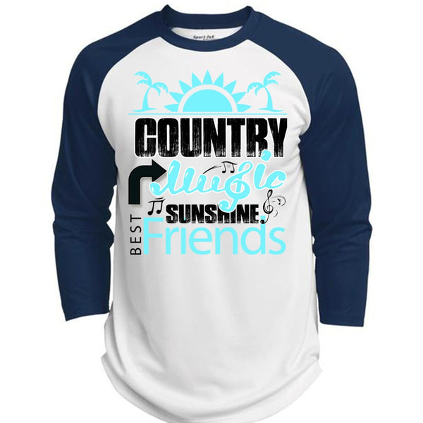 Country Music Sunshine Best Friends T Shirt, I Love Music T Shirt, Awesome T-Shirts  (Polyester Game Baseball Jersey)