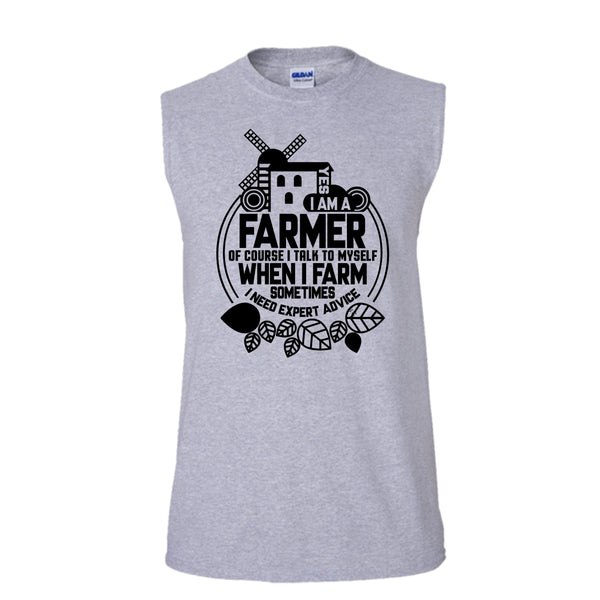 Yes I Am A Farmer T Shirt, I'm A Farmer T Shirt, Awesome t-shirts (Men's Cotton Sleeveless)