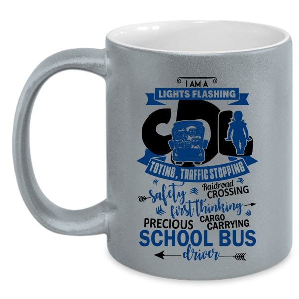 Cute School Bus Driver Coffee Mug, I Am A School Bus Driver Accent Mug
