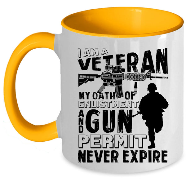 Awesome Gift For Veterans Coffee Mug, I Am A Veteran Accent Mug
