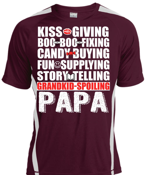 Grandkid-Spoiling Papa T Shirt, Kiss Giving T Shirt, Cool Shirt