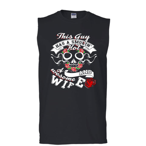 A black t-shirt with the shopify logo