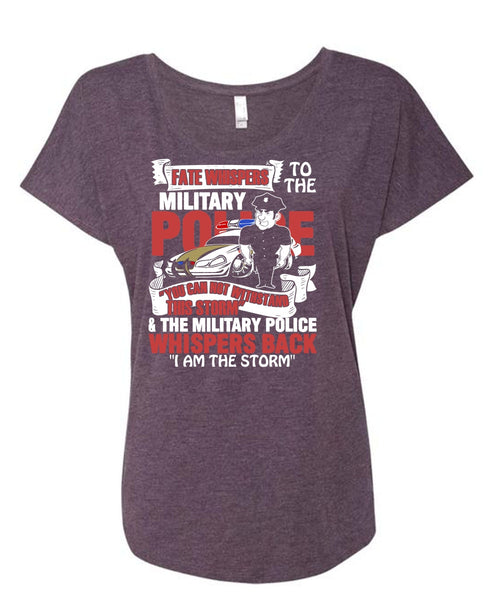 Military Police T Shirt, Being A Police T Shirt, Cool Shirt (Ladies' Triblend Dolman Sleeve)