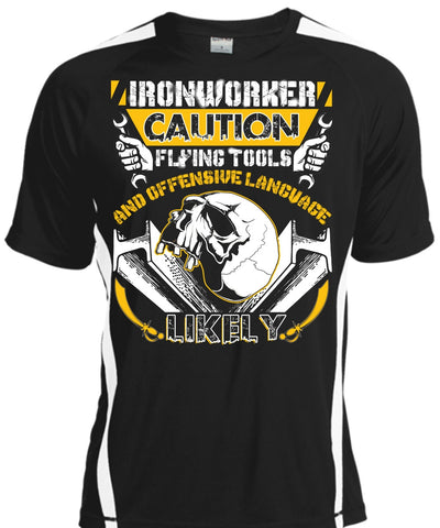 A black t-shirt with the shopify logo