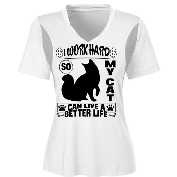 I Work Hard So My Cat Can Live A Better Life T Shirt, I Love My Cat T Shirt, Awesome T-Shirts