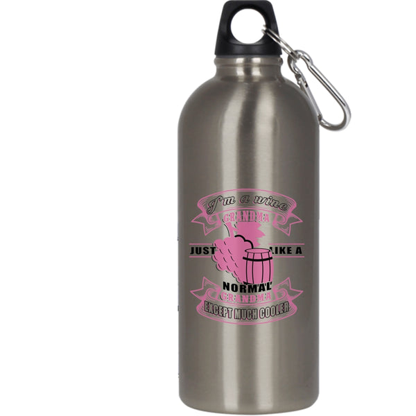 I'm A Wine Grandma 20 oz Stainless Steel Bottle,Cool Wine Grandma Outdoor Sports Water Bottle