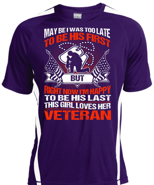 This Girl Loves Her Veteran T Shirt, I'm Happy T Shirt, Cool Shirt