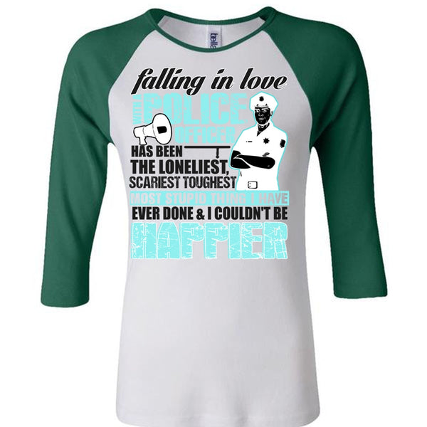 Falling In Love With A Police Officer T Shirt, I Love Police T Shirt, Awesome T-Shirts