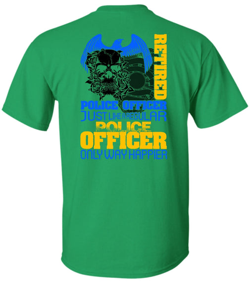 Retired Police Officer T Shirt, I Love Police T Shirt