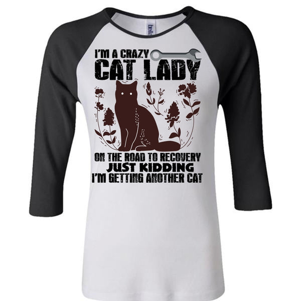 I'm A Crazy Cat Lady On The Road T Shirt, I Love My Cat T Shirt, Awesome T-Shirts
