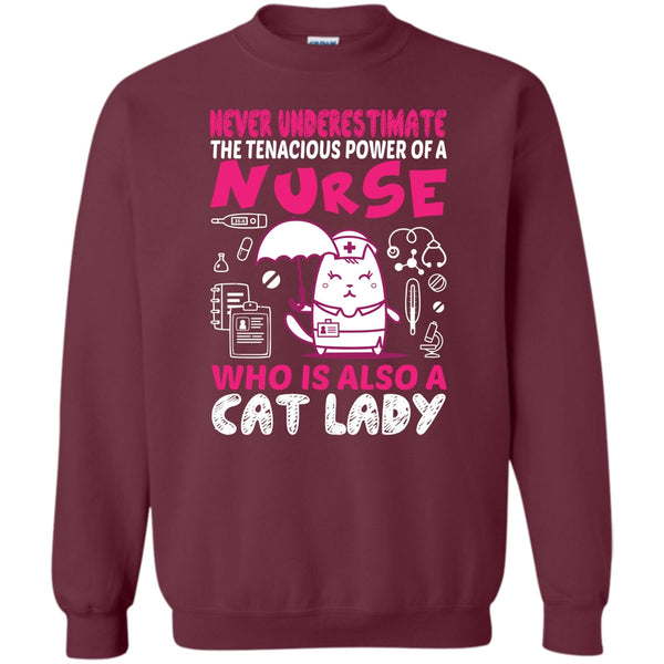 Who Is Also A Cat Lady T Shirt, Coolest Nurse Sweatshirt