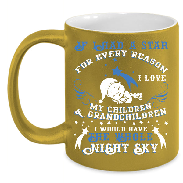 I Love My Children And Grandchildren Coffee Mug, Cute Grandparent Coffee Cup