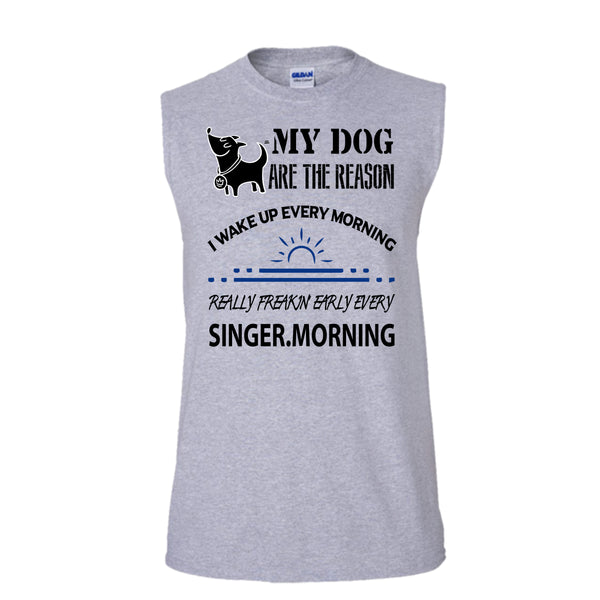 My Dog Are The Reason T Shirt, I Love My Dog T Shirt, Awesome t-shirts (Men's Cotton Sleeveless)