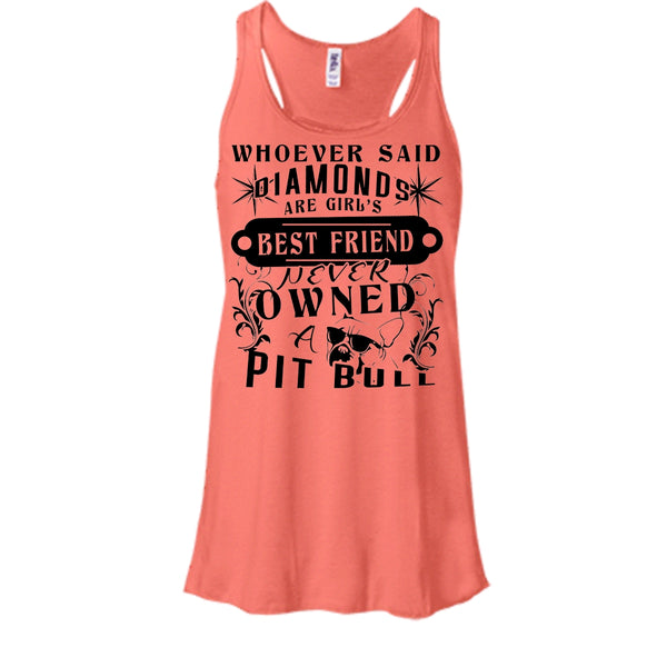 Diamonds Are Girl's Best Friend Never Owed Pit Bull Shirt, Cute Dog Shirt
