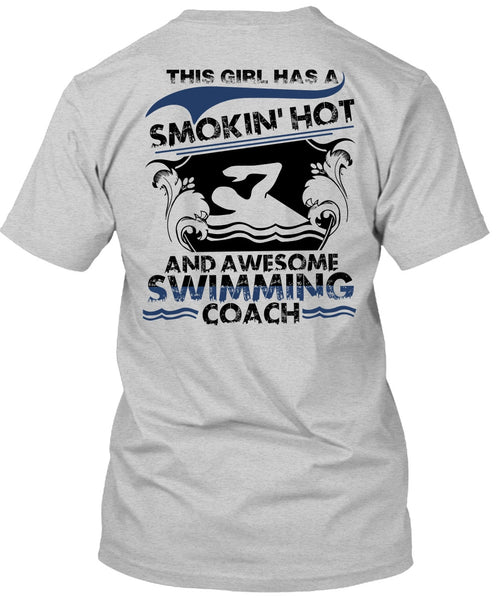 Awesome Swimming Coach T Shirt, I Love Swimming T Shirt