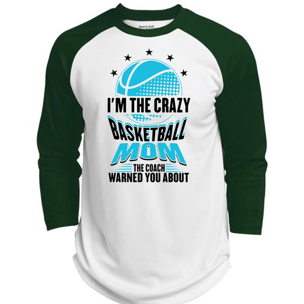 I'm The Crazy Basketball Mom T Shirt, Being A Mom T Shirt, Awesome T-Shirts  (Polyester Game Baseball Jersey)