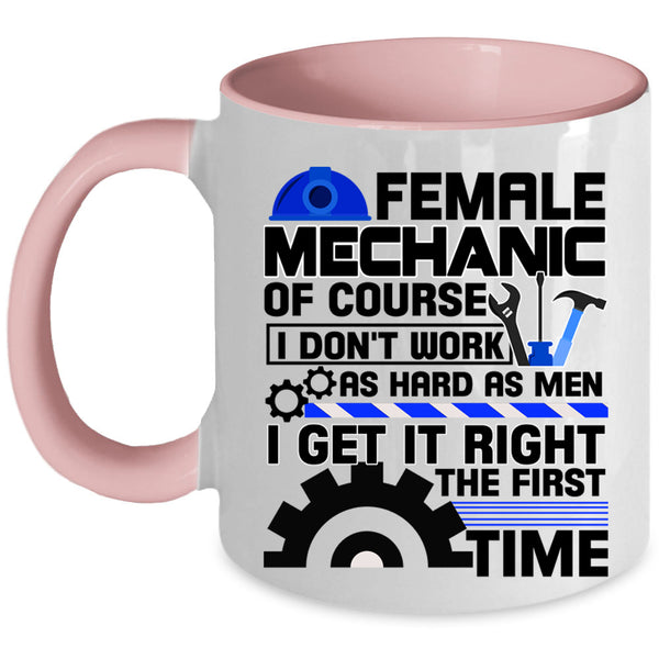 Cute Gift For My Wife Coffee Mug, Female Mechanic Accent Mug