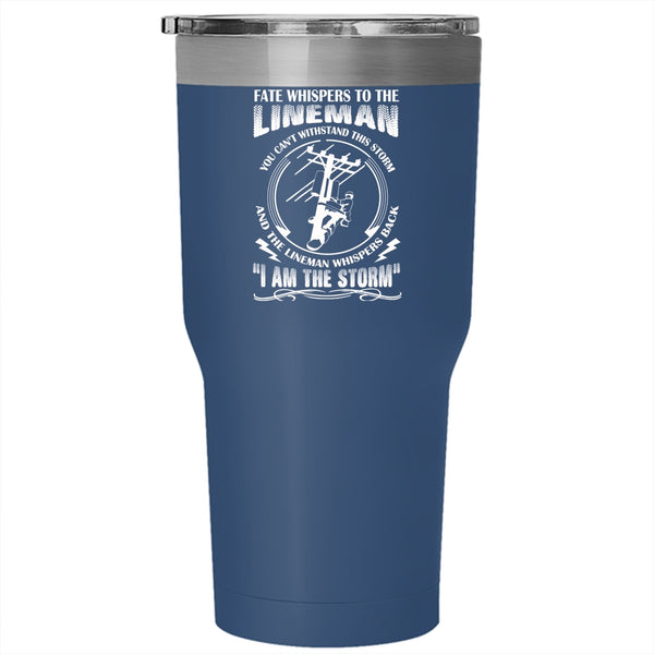 Lineman Tumbler 30 oz Stainless Steel, Best Gift For Lineman Travel Mug