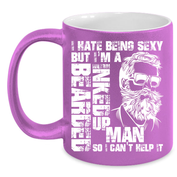 I'm A Bearded Inked Up Man Coffee Mug, Cool Gift For My Husband Coffee Cup