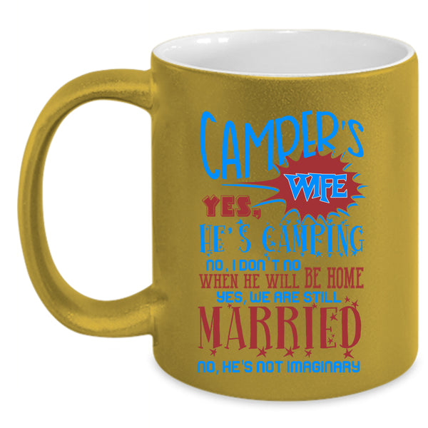 Beautiful Wife Coffee Mug, Camper's Wife Accent Mug