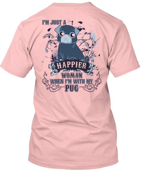 I'm With My Pug T Shirt, I Love Pug T Shirt