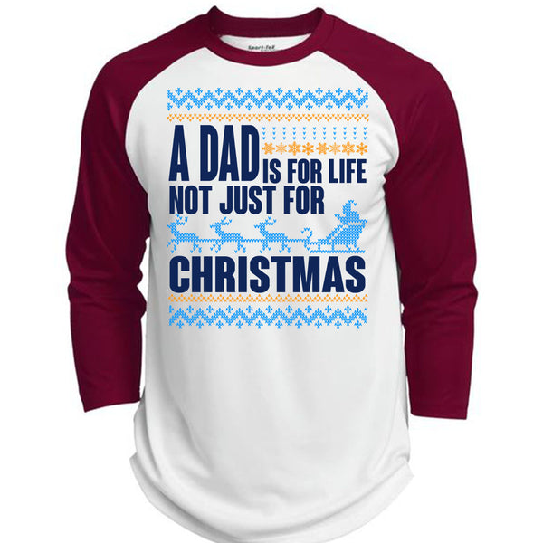 A Dad Is For Life Not Just For Christmas T Shirt, Happy New Year T Shirt, Awesome T-Shirts  (Polyester Game Baseball Jersey)