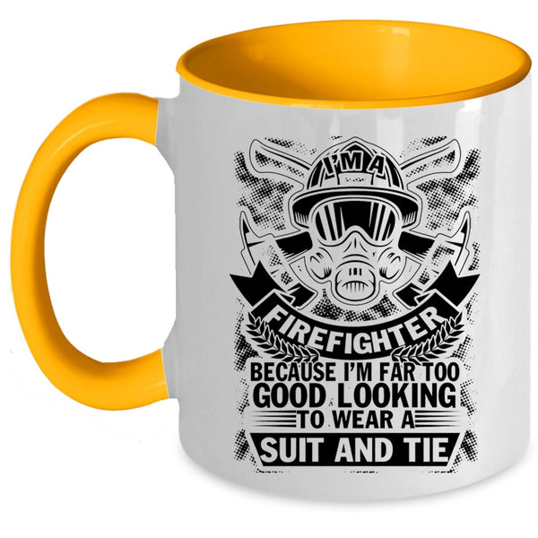 Best Gift For Firefighter Coffee Mug, Firefighter Accent Mug