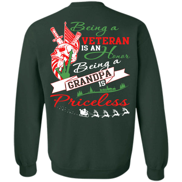 Being A Grandpa Is Priceless T Shirt, I Love Veteran Sweatshirt