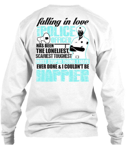 Falling In Love With A Police Officer T Shirt, I Love Police T Shirt
