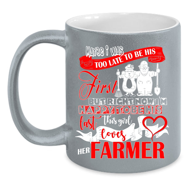 This Girl Loves Her Farmer Coffee Mug, Cool Just Married Coffee Cup