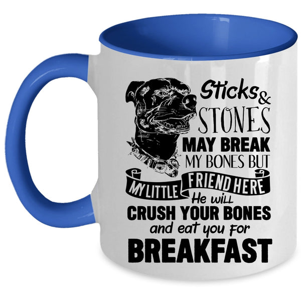 Funny Pitbulls Coffee Mug, My Little Friend Accent Mug