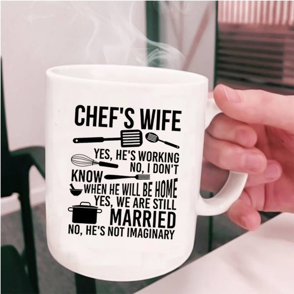 Funny Gift For Chef's Wife Coffee Mug, Chef's Wife Cup