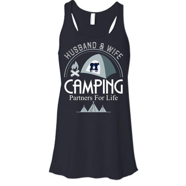 Husband & Wife T Shirt, Camping Partners For Life T Shirt, Cool T Shirt