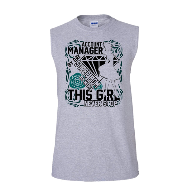 Account Manager By Day T Shirt, I'm A Account Manager Tank Top (Men's Cotton Sleeveless)