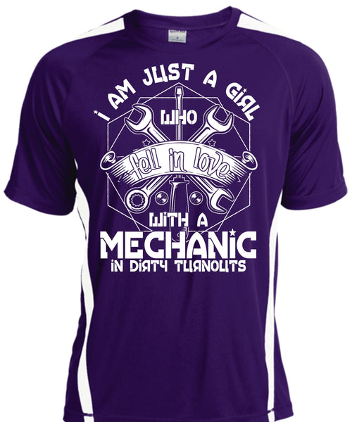 I Am Just A Girl T Shirt, Fell In Love With A Mechanic T Shirt, Cool Shirt