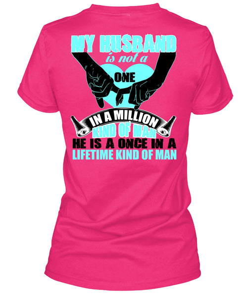 My Husband T Shirt, Kind Of Man T Shirt, Cool Shirt (Ladies LS Heather V-Neck)